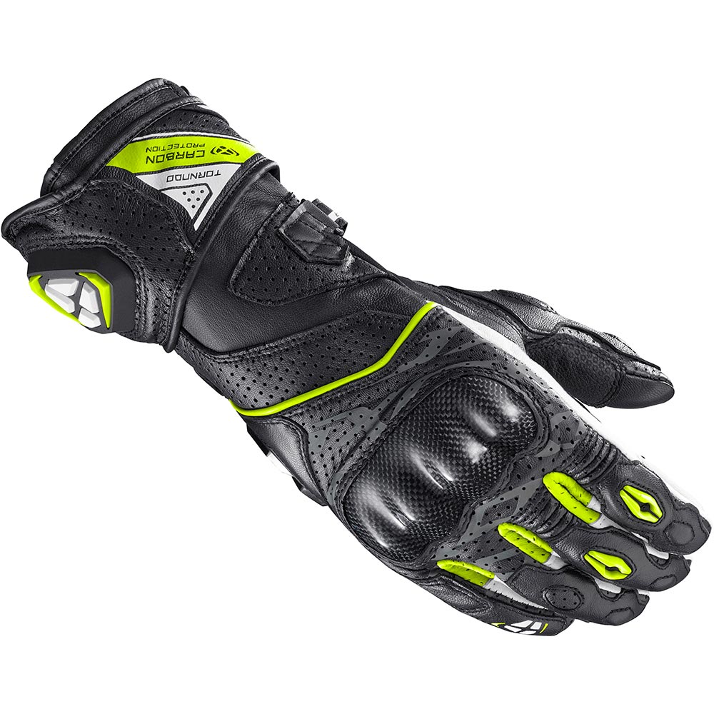Ixon - Gants Tornado Air Noir / Blanc / Jaune fluo