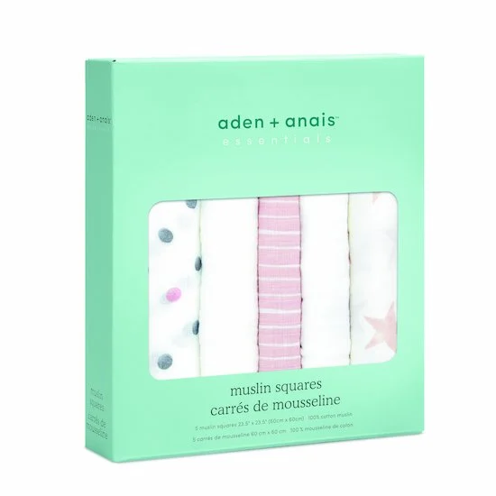 Lot de 5 Langes Musy 60x60   Doll        de               aden + anais essentials