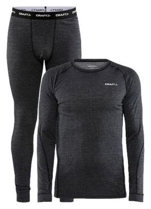 Ensemble Craft Core Wool Merino Baselayer Set Noir