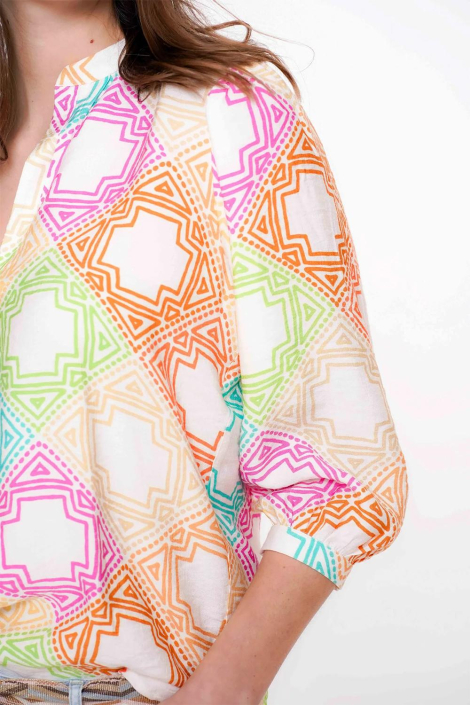 Geisha ecru dames blouse