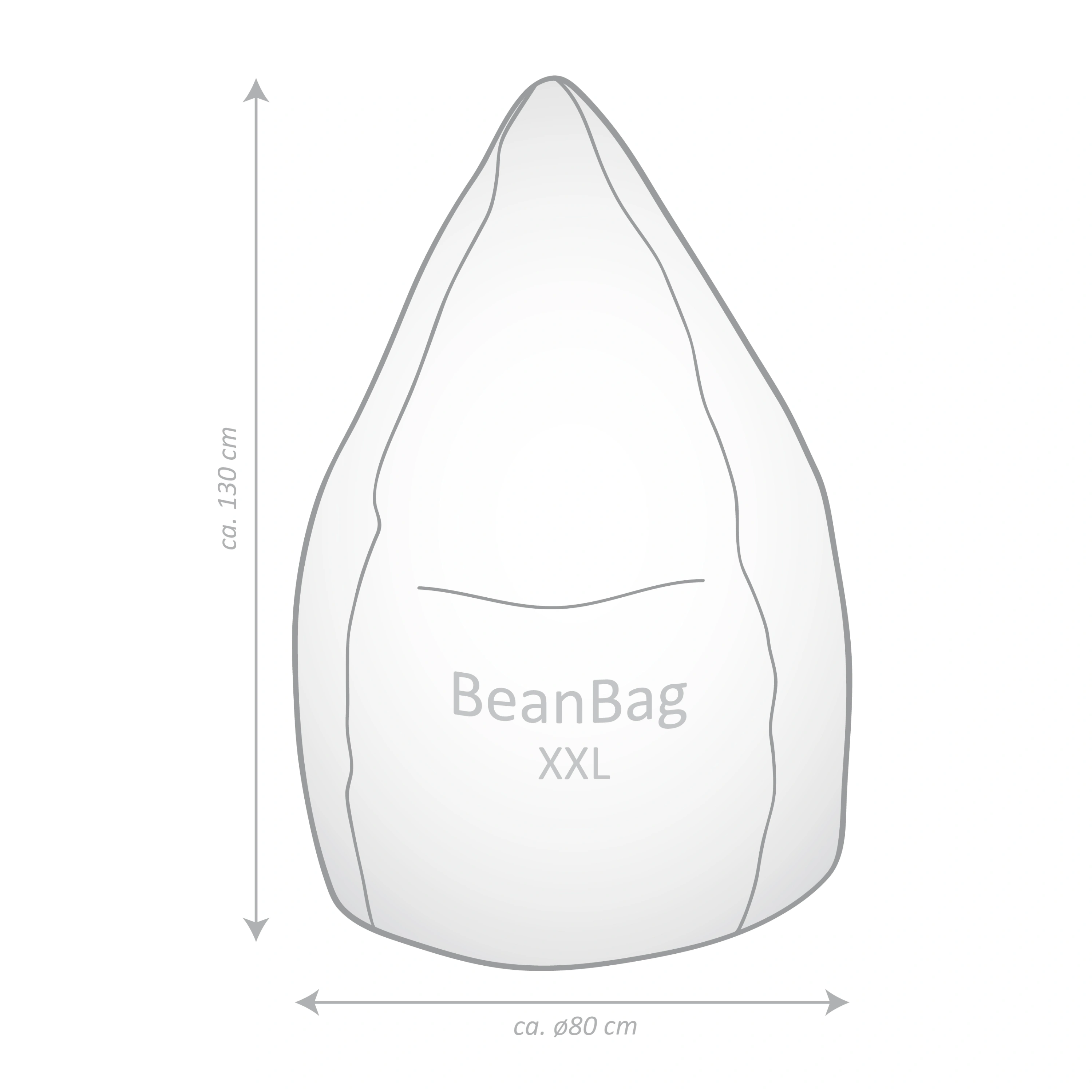 Sitzsack BeanBag BRAVA XXL (Farbe: schwarz)