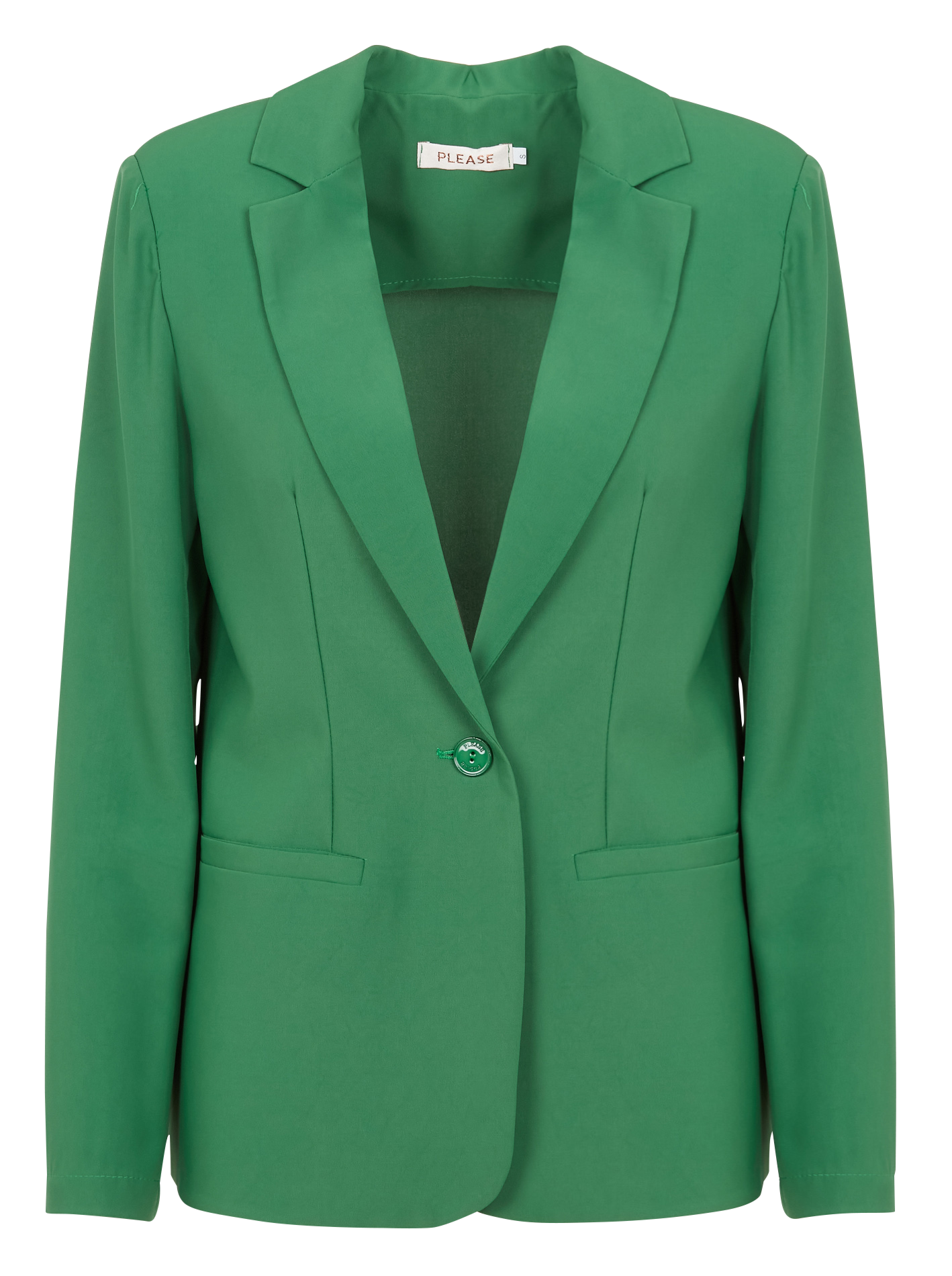 Veste blazer col tailleur | Vert