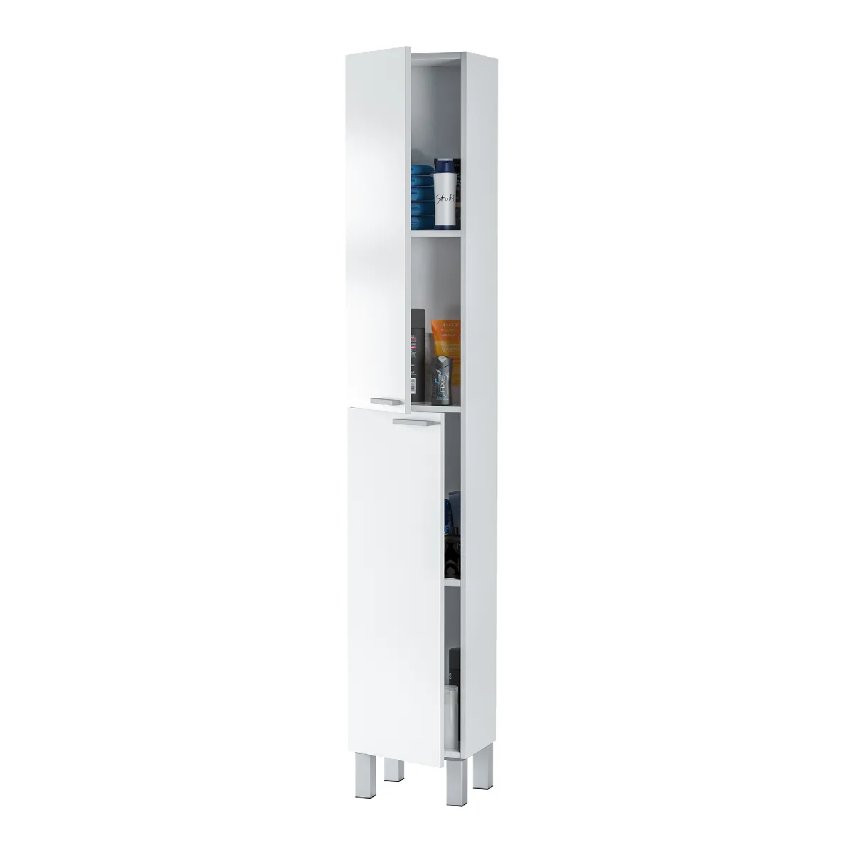 PEGANE Colonne salle de bain Blanc Brillant