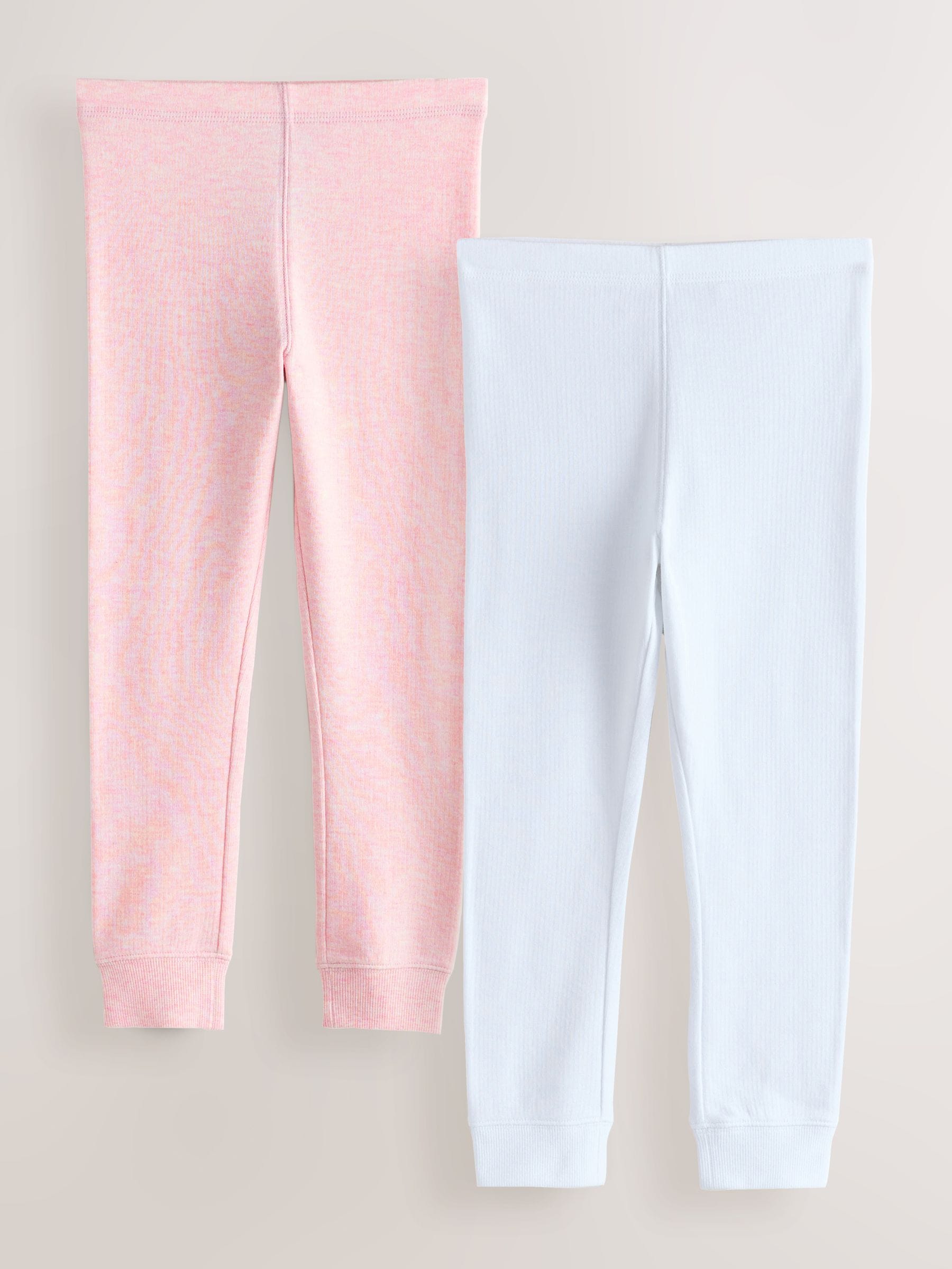 Wit/roze - Thermische leggings (2-16jaar)
