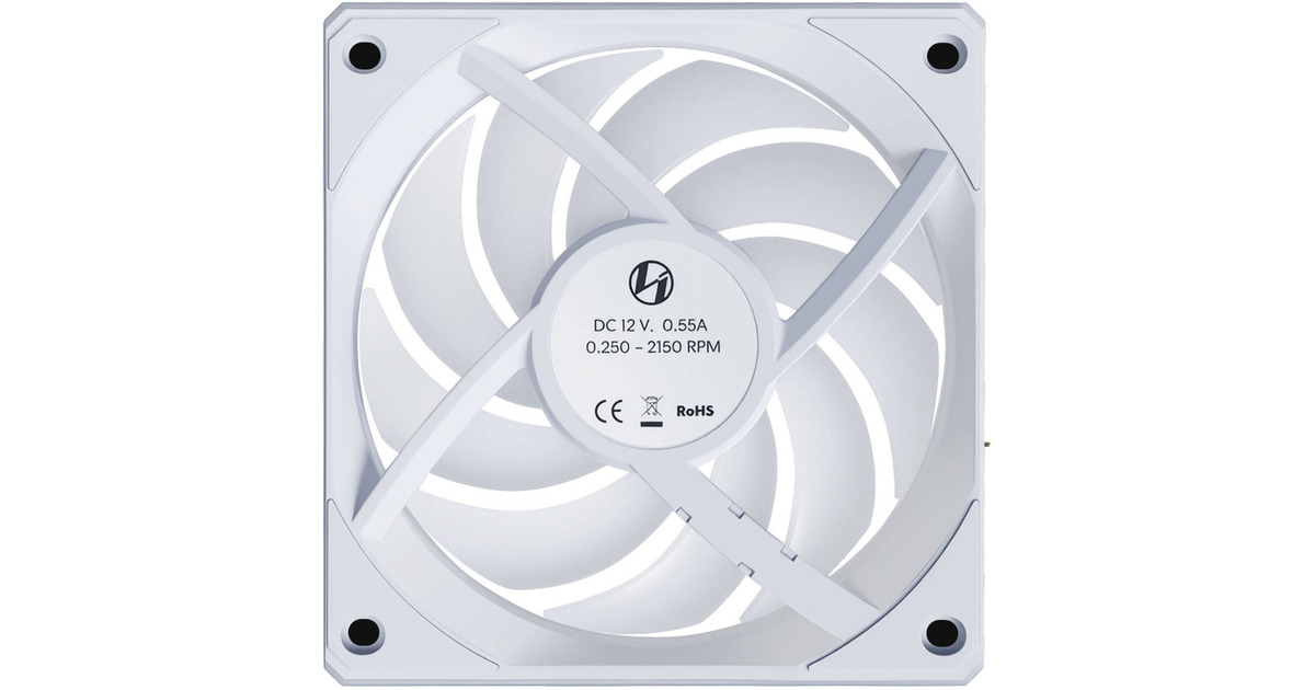 Lian LiUNI FAN CL120 Wireless Reverse RGB case fans  (Wit, 3 stuks, 120 x 120 x 28 mm, PWM)