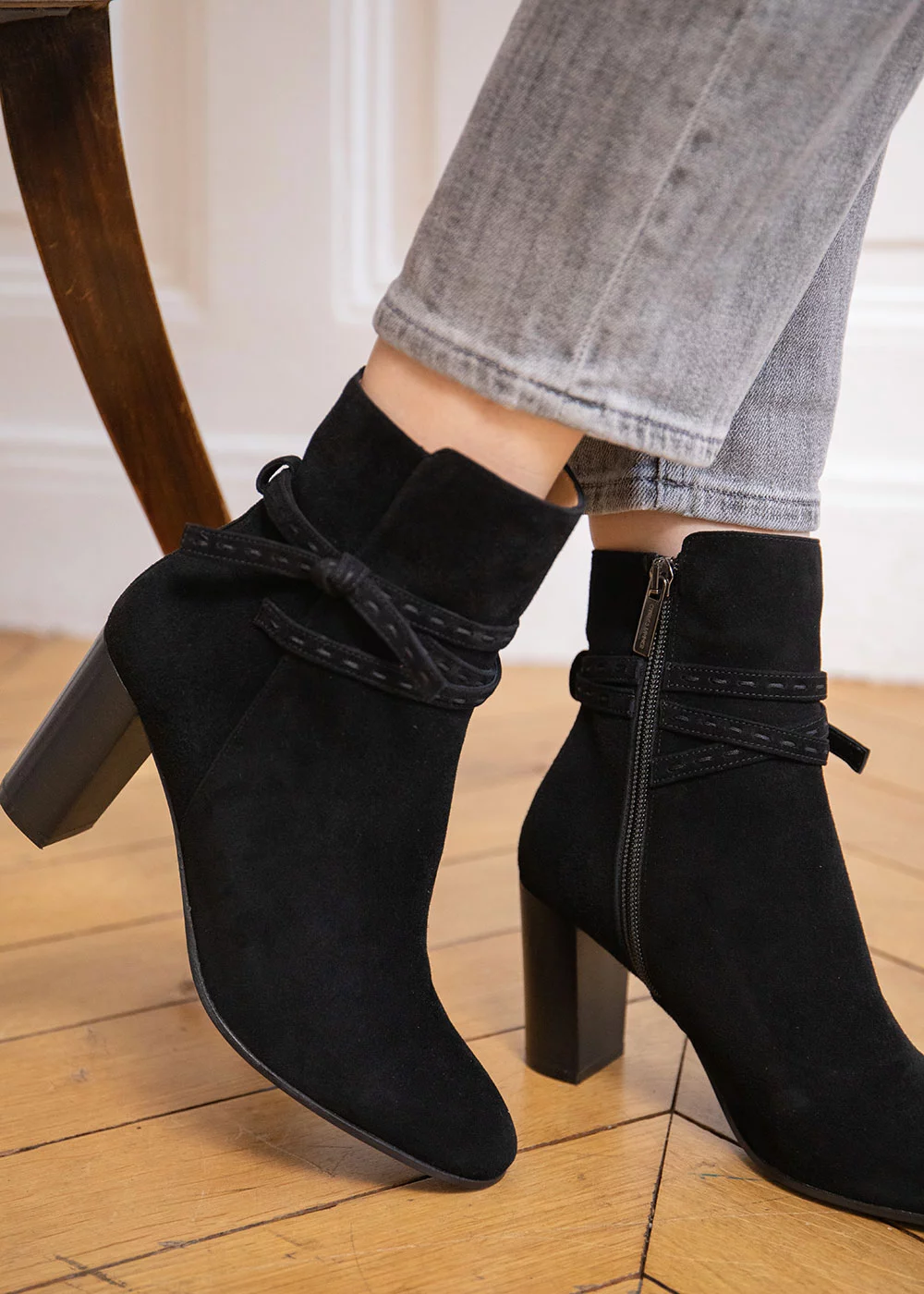 BOOTS MANEGE VELOURS NOIR