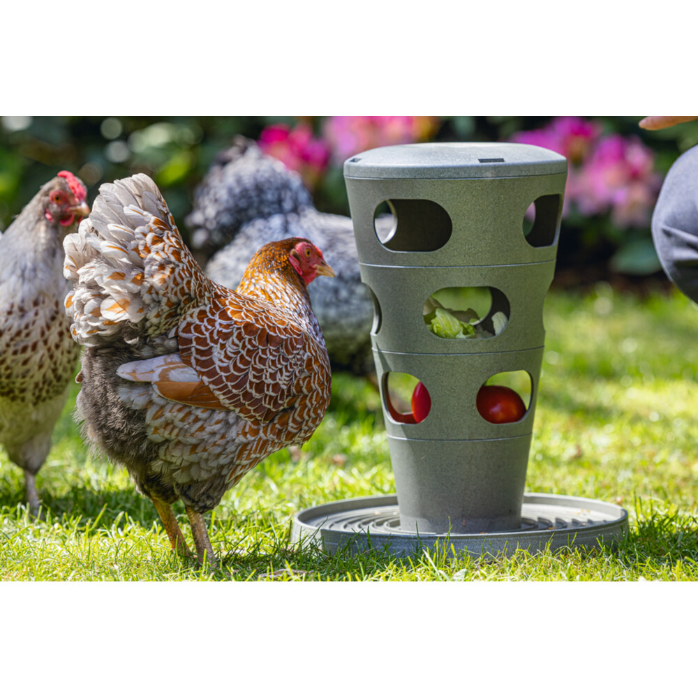 Beeztees Voertoren voor Kippen Grijs30 cm
