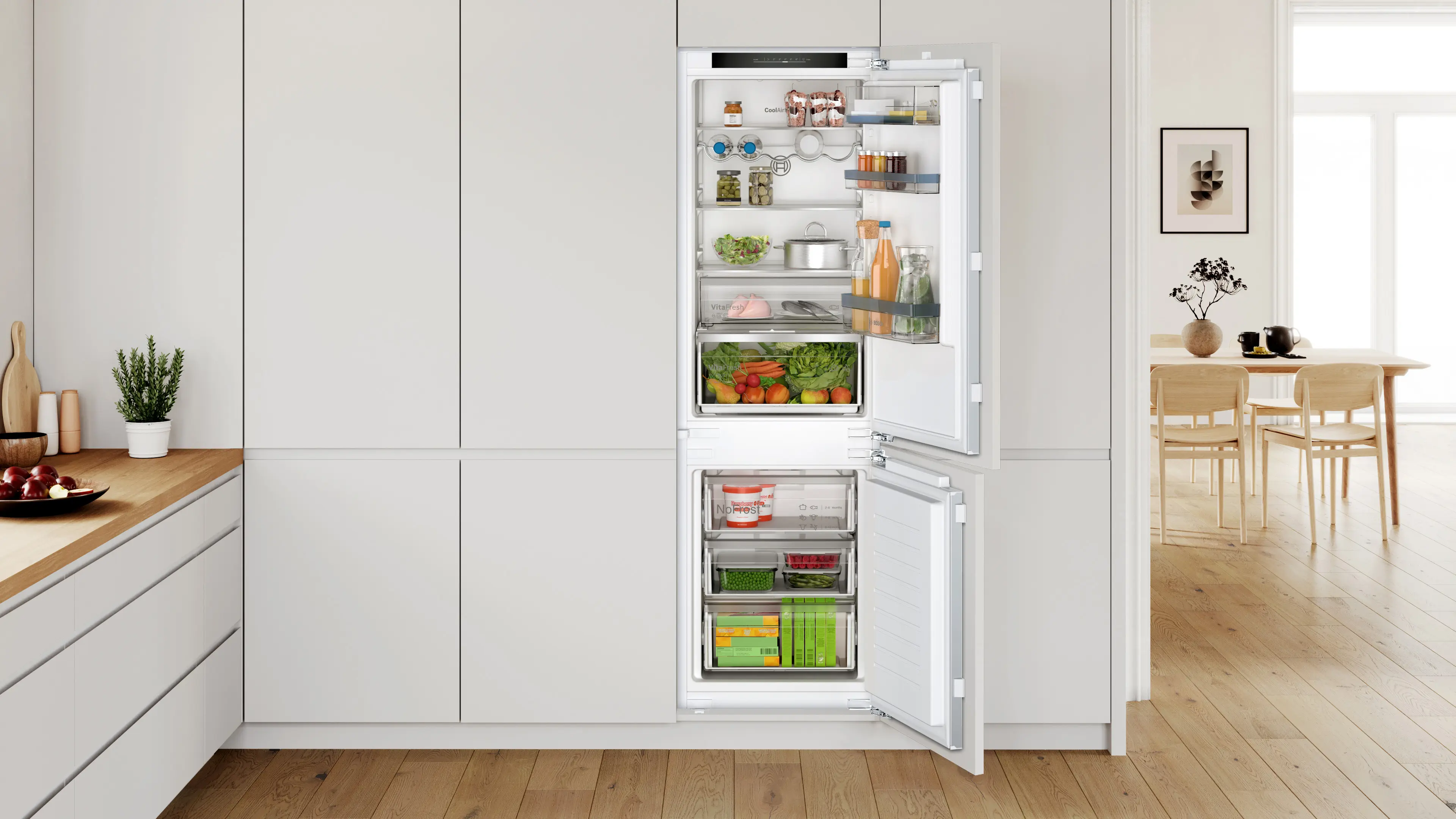 Serie 4 Inbouw koel-vriescombinatie 177.2 x 54.1 cm Vlakscharnier