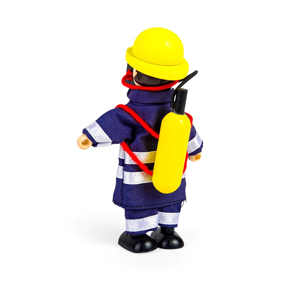 Figurines en bois pompiers
