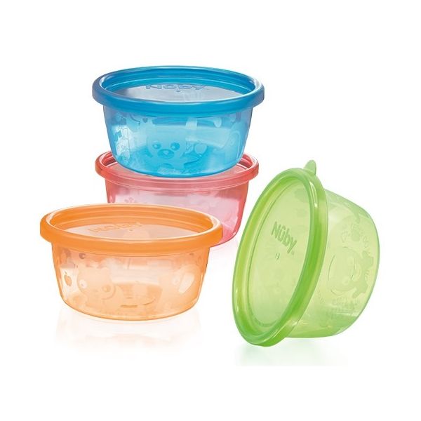 Nûby Bewaarbakjes Snack Cups 240ml 4-Pack 3mnd+