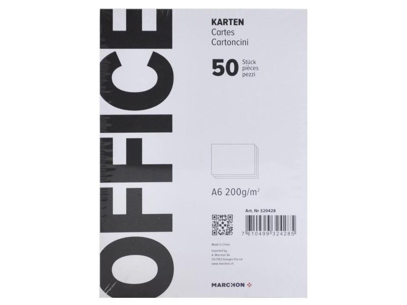 Office Blankokarte A6 200 g/m² Schreibkarten in Weiss
