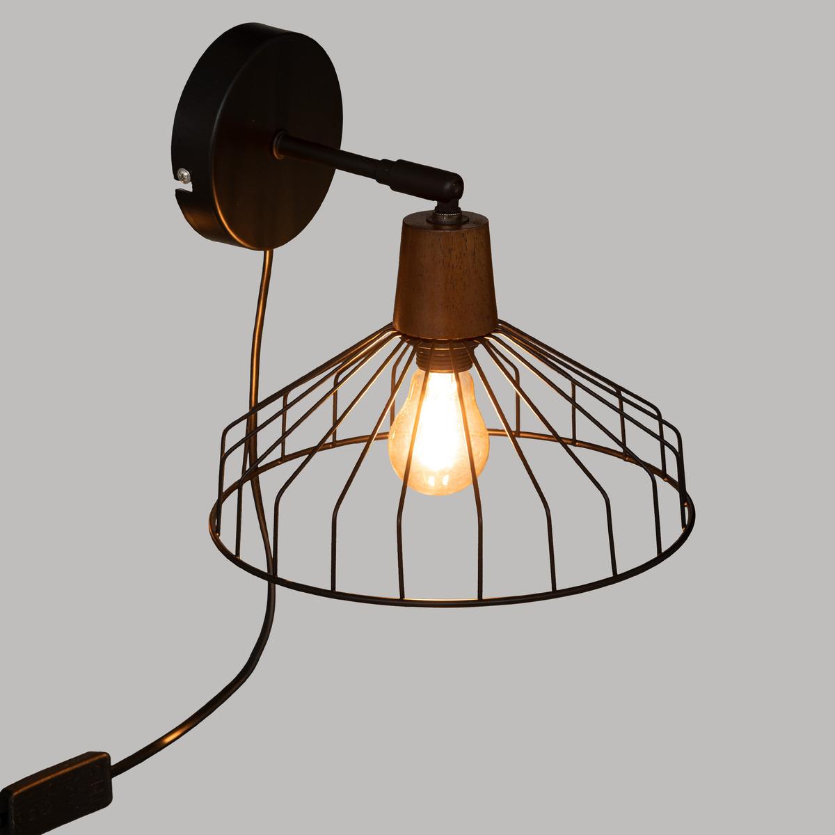 APPLIQUE METAL CAFE BORDELAIS NOIR D.23CM