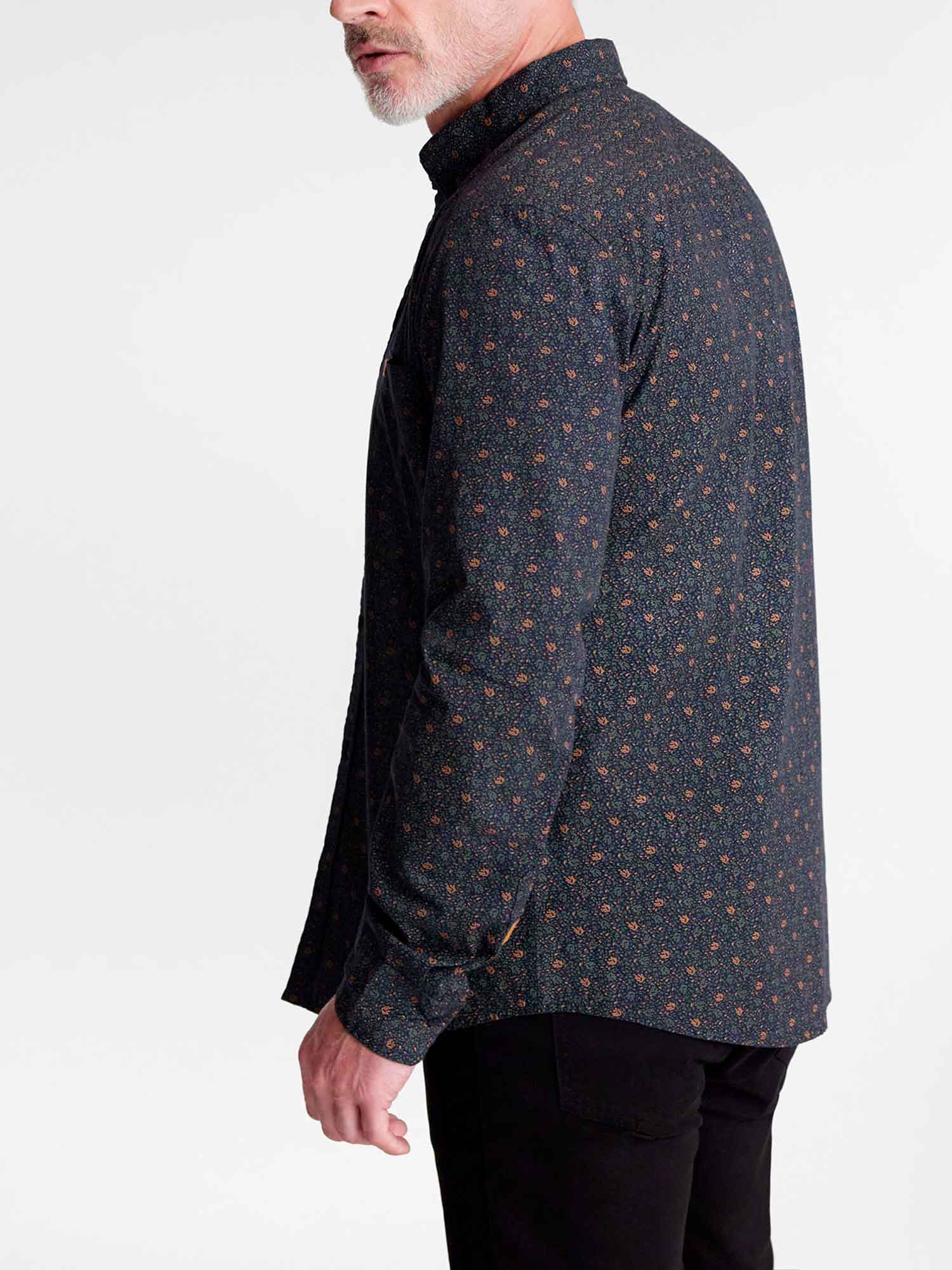 Chemise Homme A Motif Bleu Marine