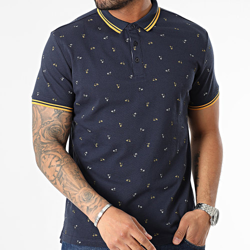Polo Manches Courtes Bleu Marine