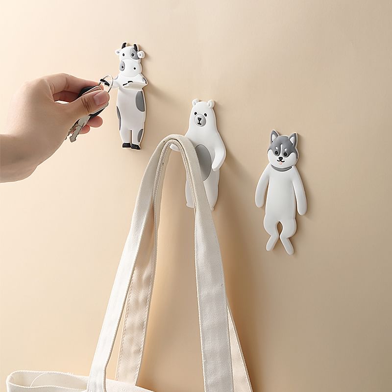 Karnemelk - Zelfklevende wandhaak met dierenmotief