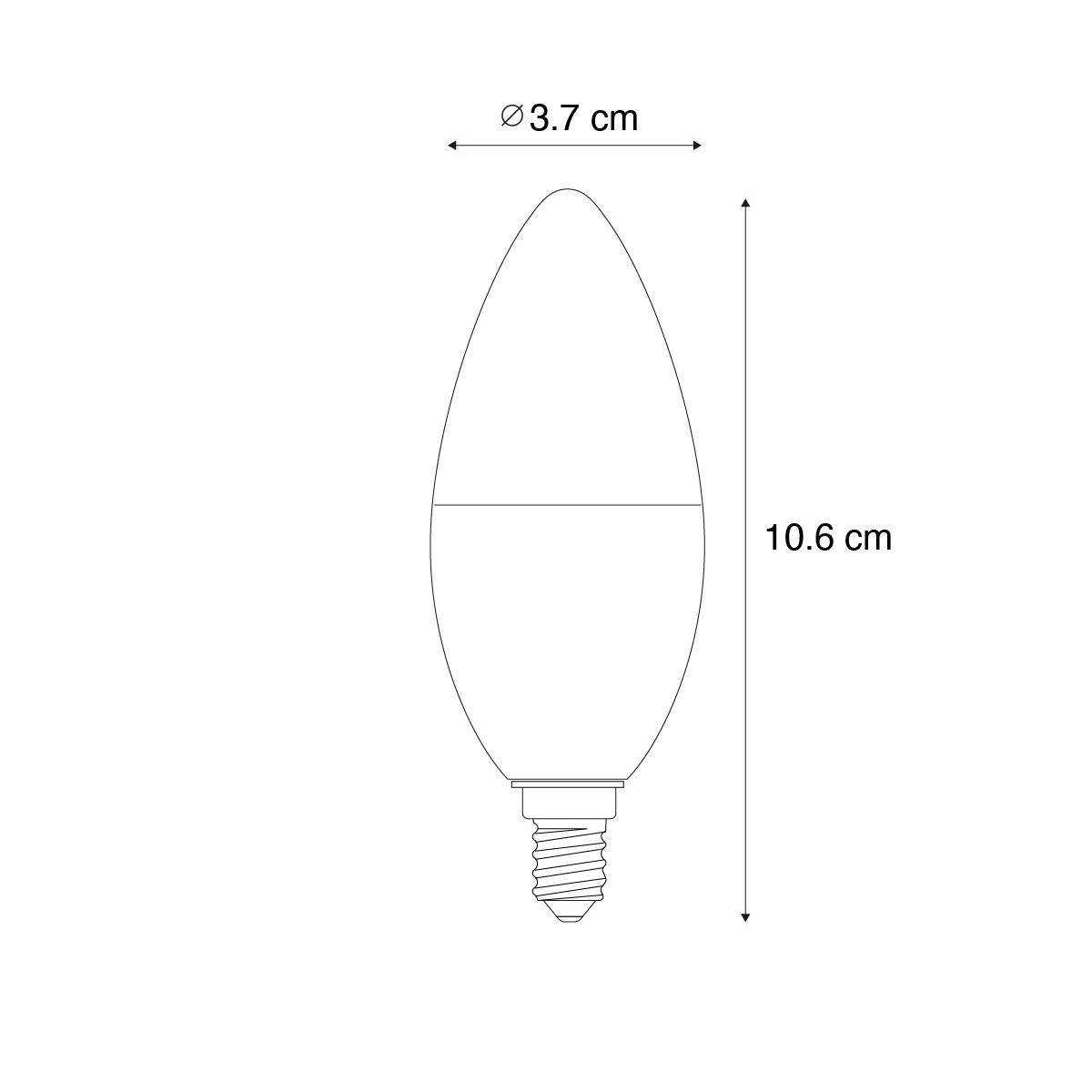 Set van 5 Smart E14 LED lampen C37 opaal RGBW 4.9W 470 lm 2700-6500K