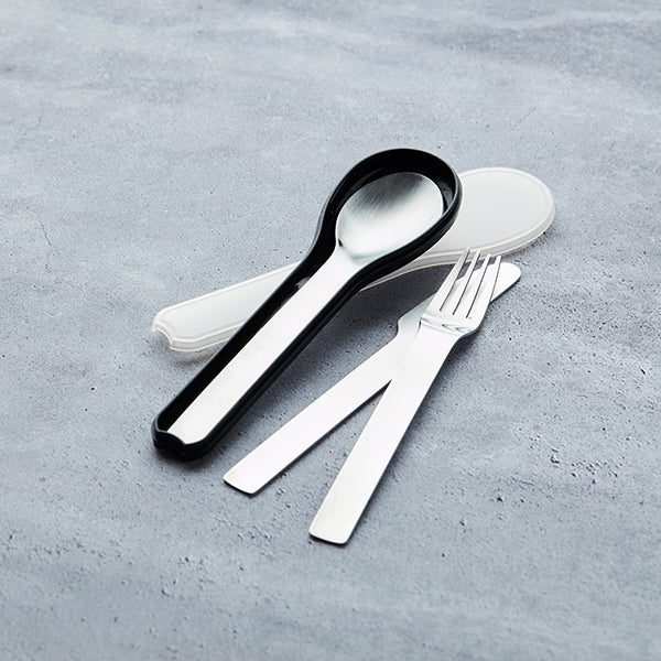 Set de 3 couverts inox avec étui Point Virgule