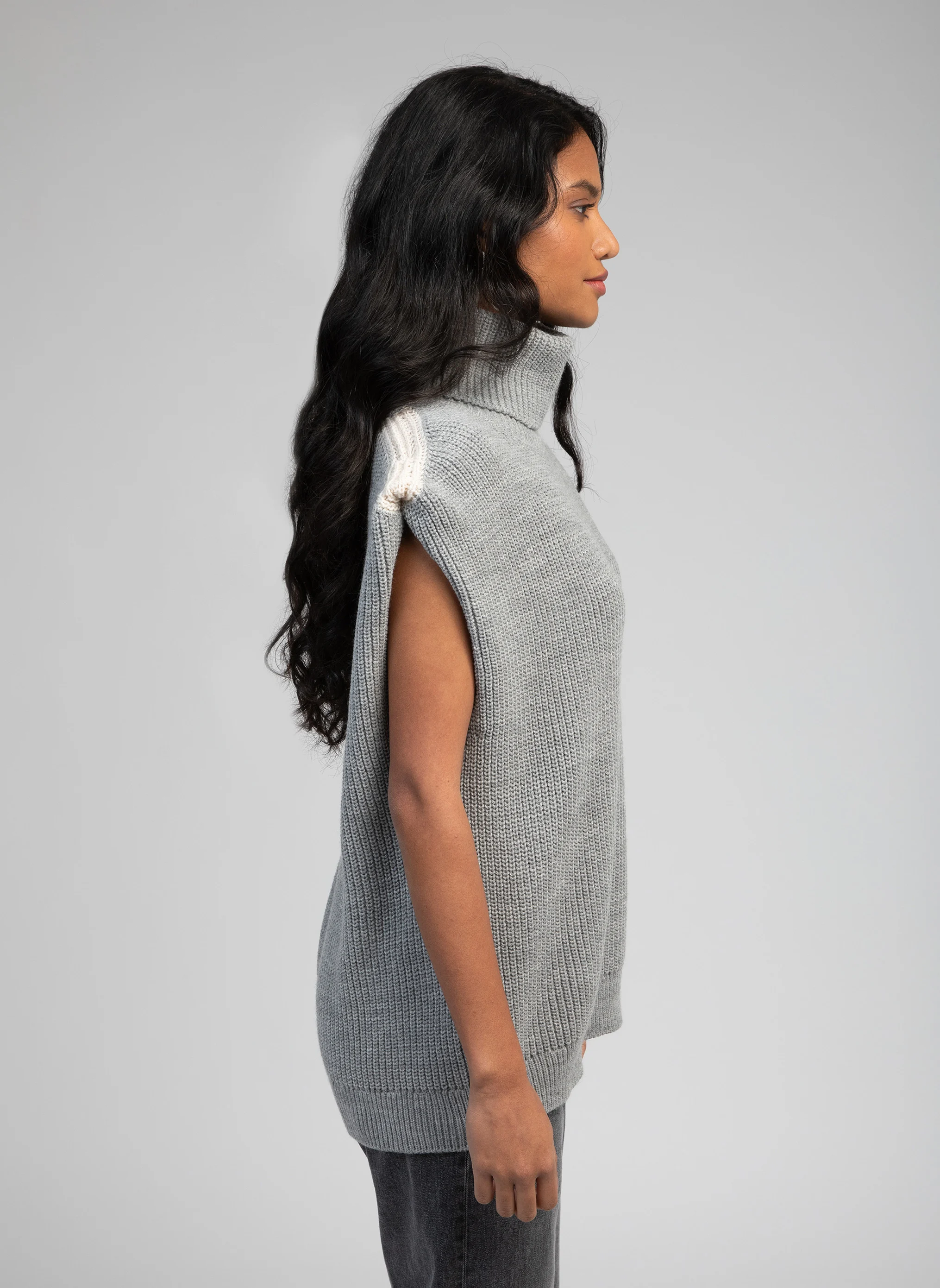 LARIANA - Pull col roulé | Gris