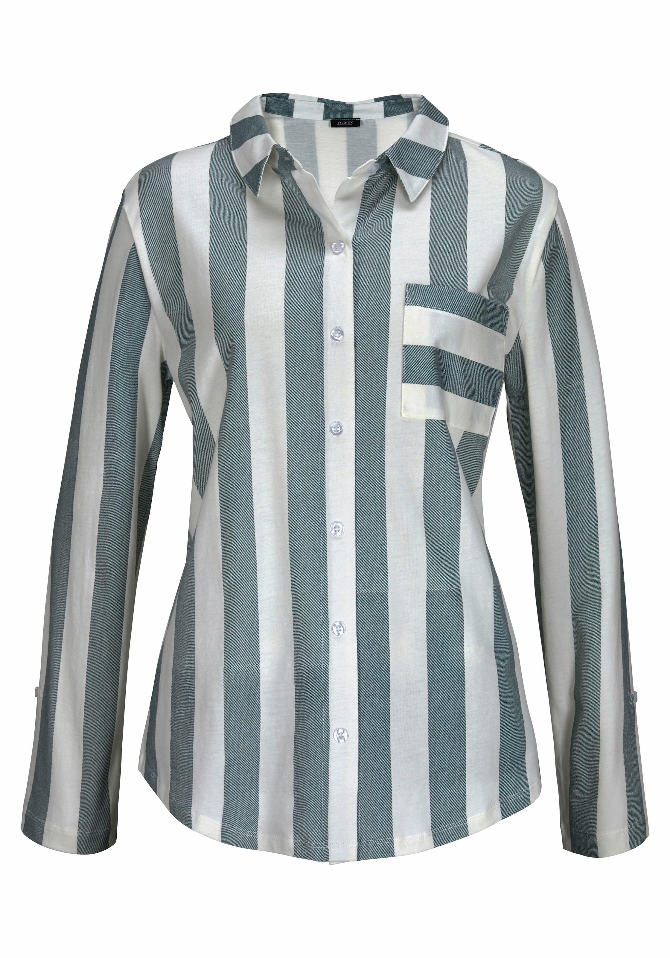 Vivance Dreams Pyjama, 2 Stk. im Hemdblusenlook