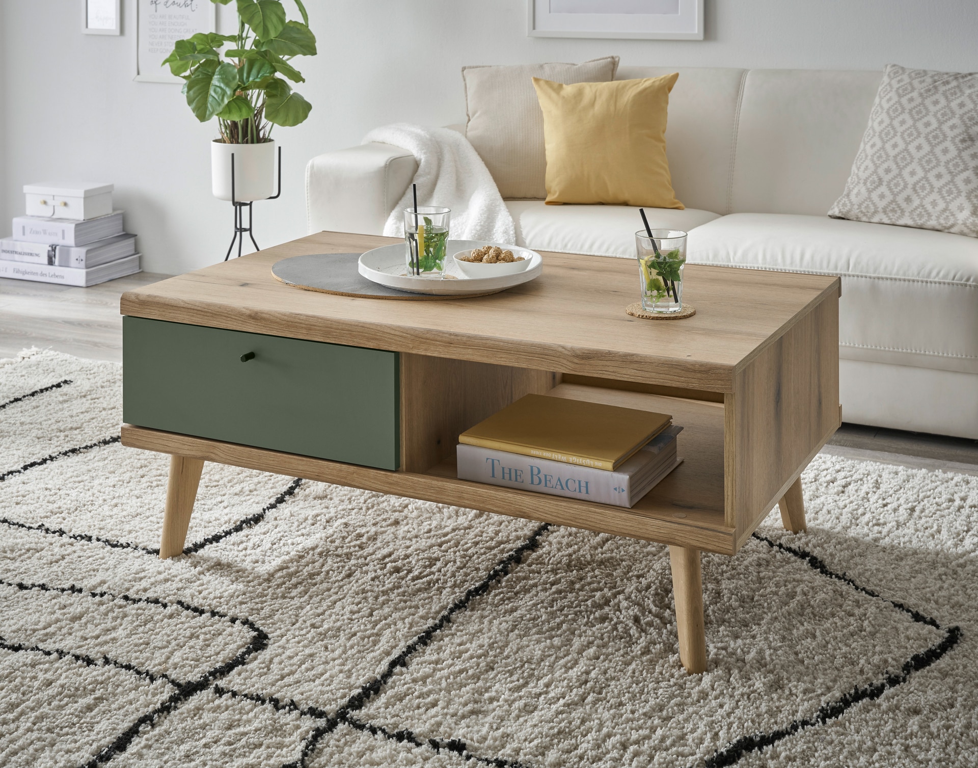 Couchtisch ALVA 107x67 cm Evoke Eiche teilmassiv