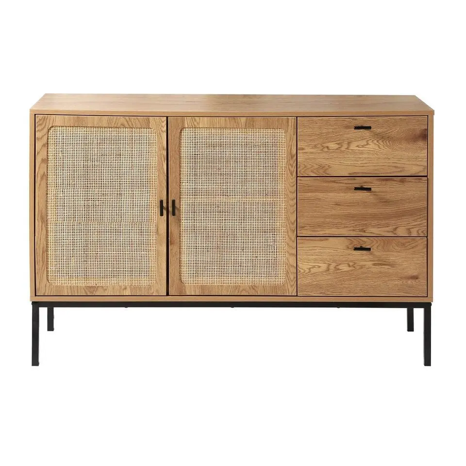 CALICOSY - Dressoir JAYA - Licht hout - 80x120x40 cm