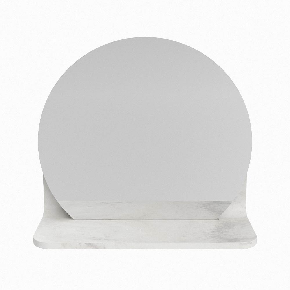Mondiaz Spot spiegel rond Ø30cm met planchet ostra