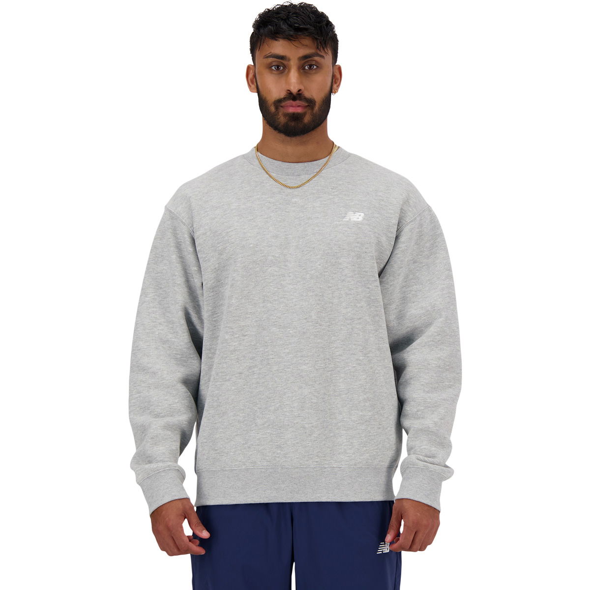New Balance Small Logo Brushed Crew Sweatshirt Herre