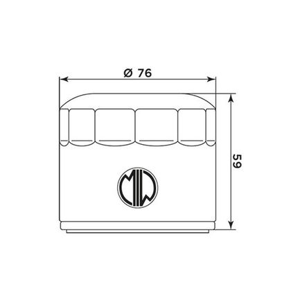 Filtre à huile Meiwa MG20002 Type origine