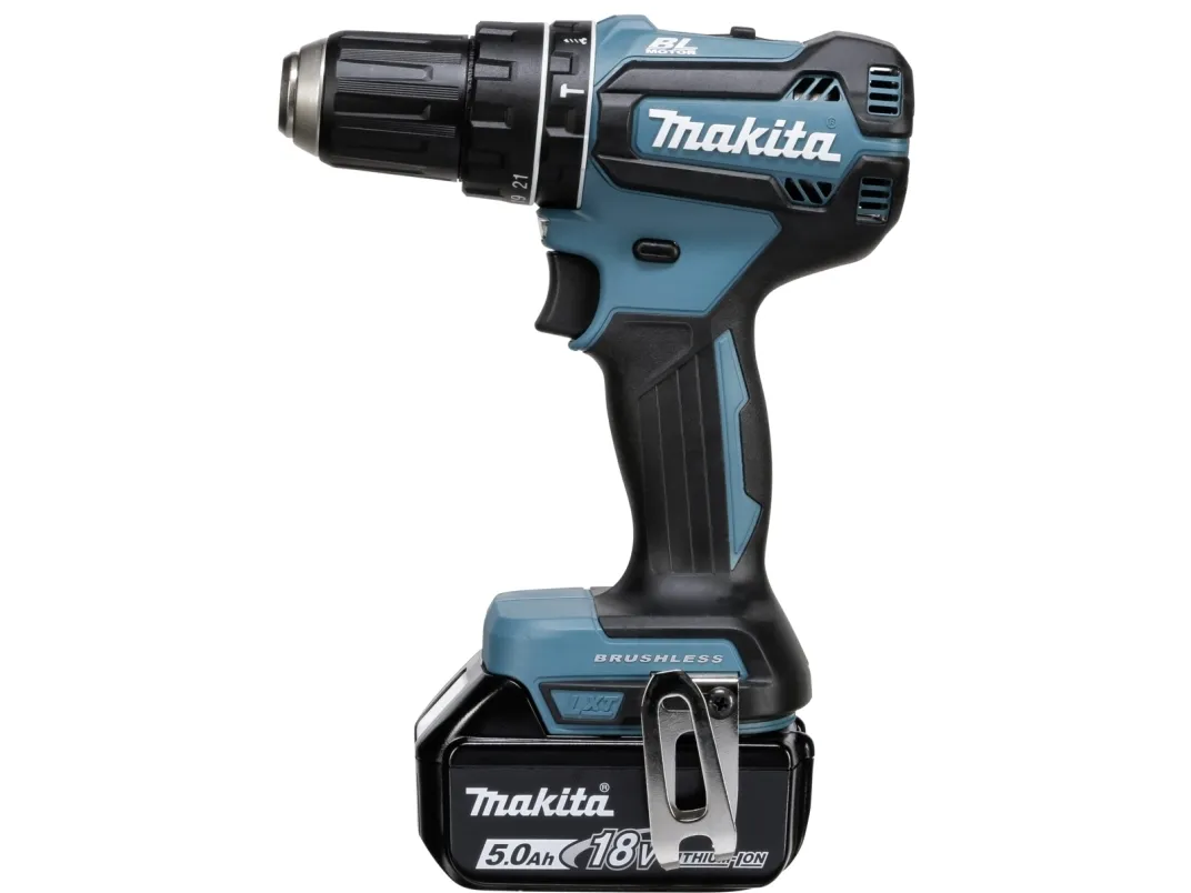 Makita DHP485RTJ - Hammerbor/skruemaskine - ledningfri - 2-hastigheders - nøgleløs borepatron 13 mm - 50 N·m - 18 V