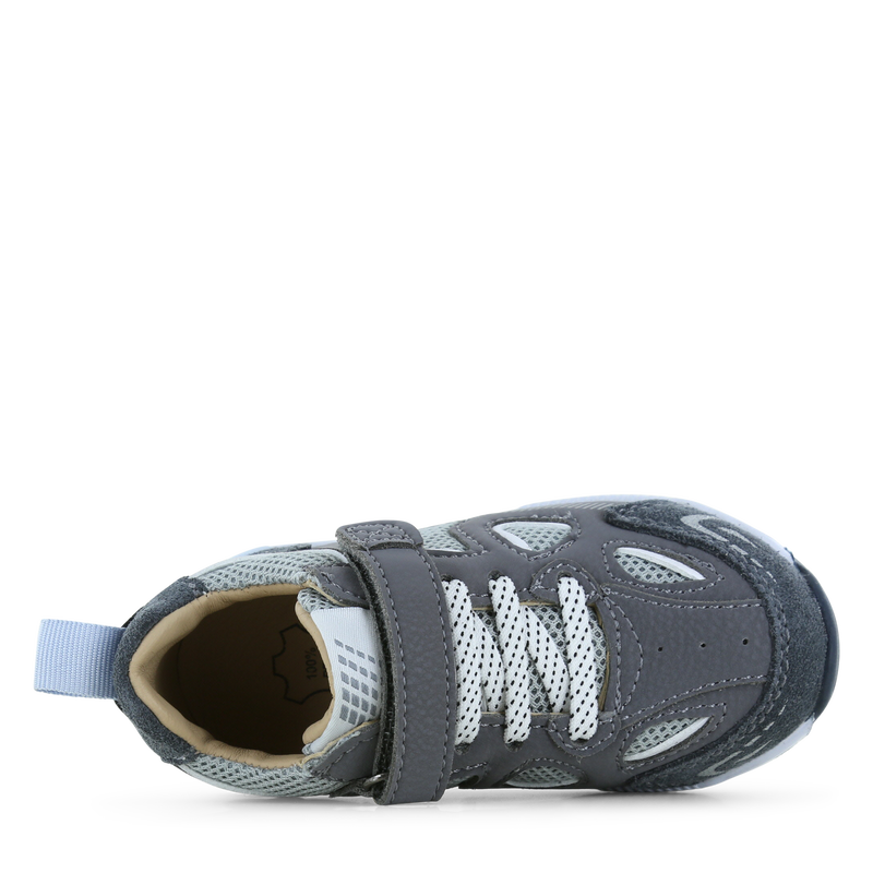 Shoesme grijze sneaker Mesh, Microfiber leer, Suède | Jongens schoenen