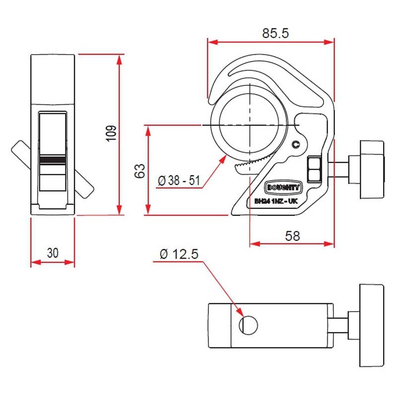 Doughty T58410 Fifty Clamp SWL 50 kg