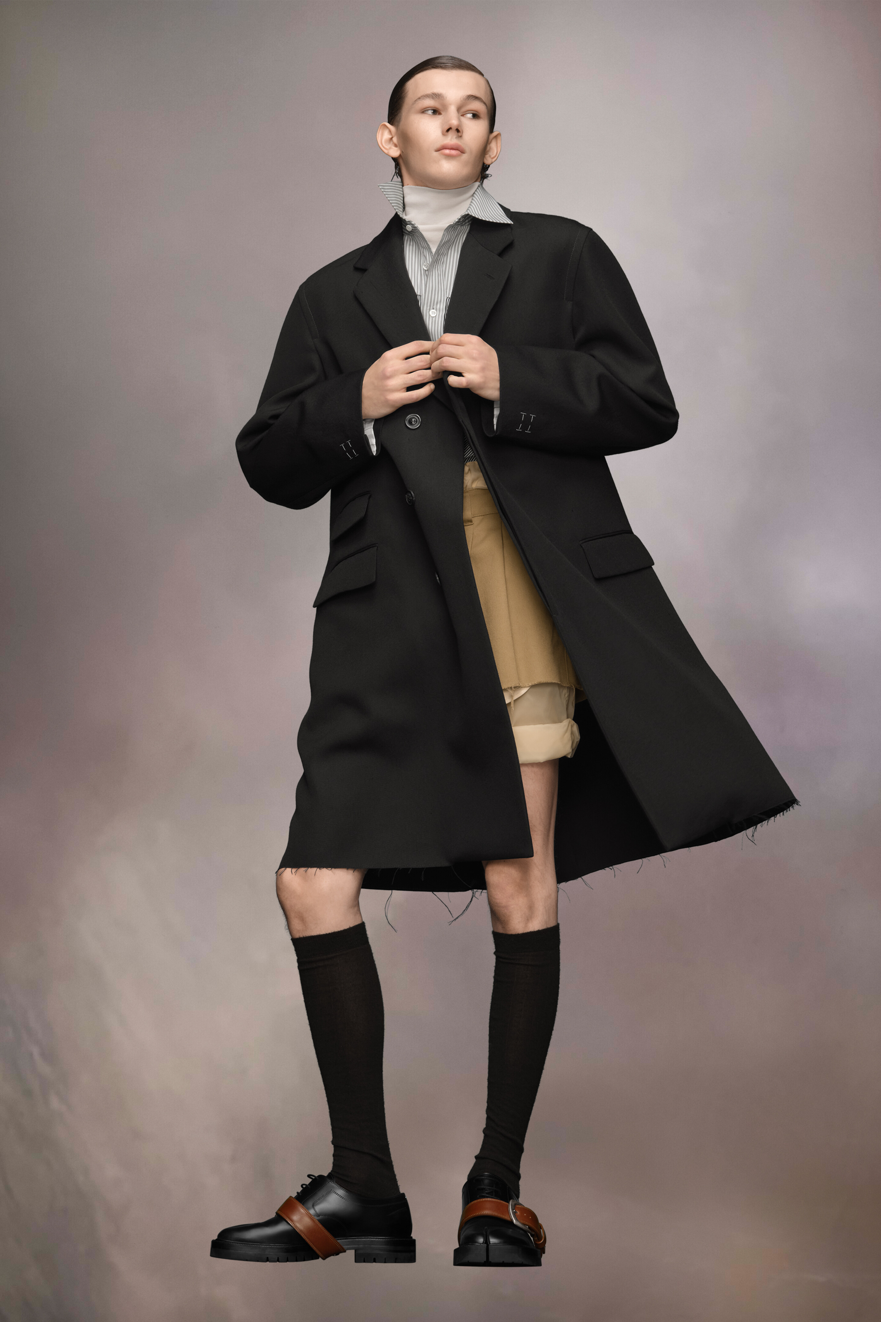 Manteau en laine et soie