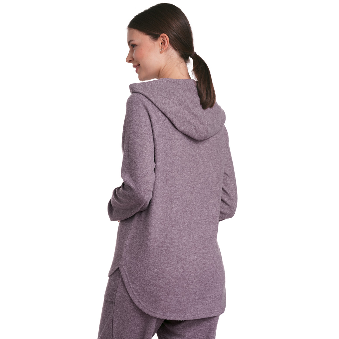 Gina Sports Damen Yoga-Hoodie in weicher Qualität dunkellila