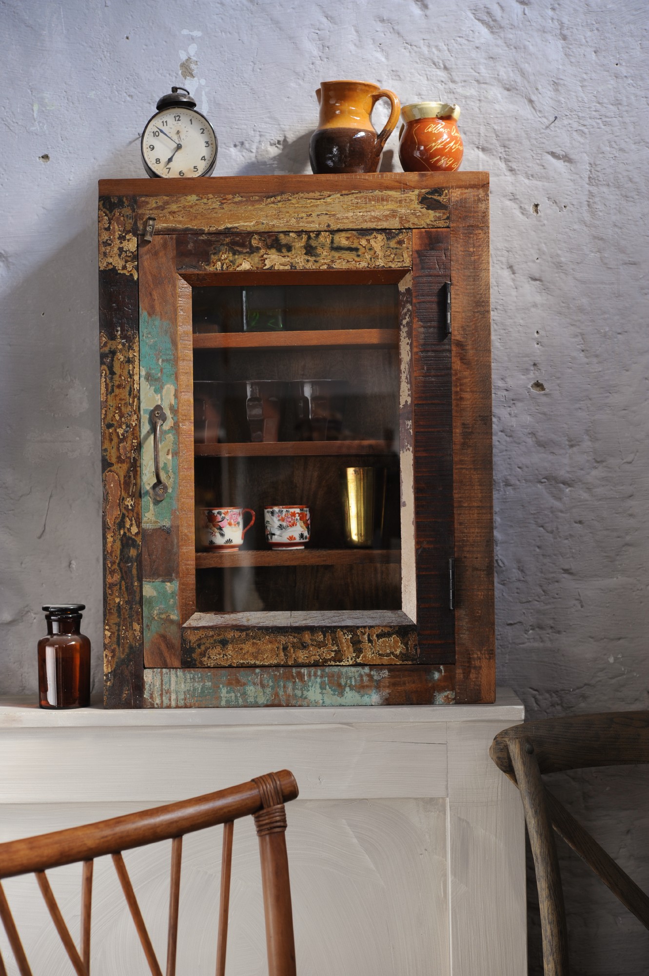Wandschrank 'Jarrow', multicolor, T 15 cm, B 51 cm, H 70 cm von fischer's lagerhaus