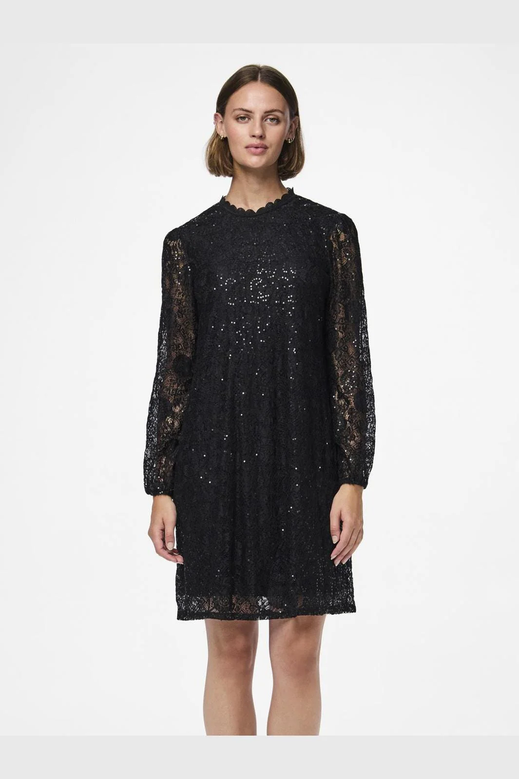 Pieces Pcolline Ls Lace Sequins Dress Cp