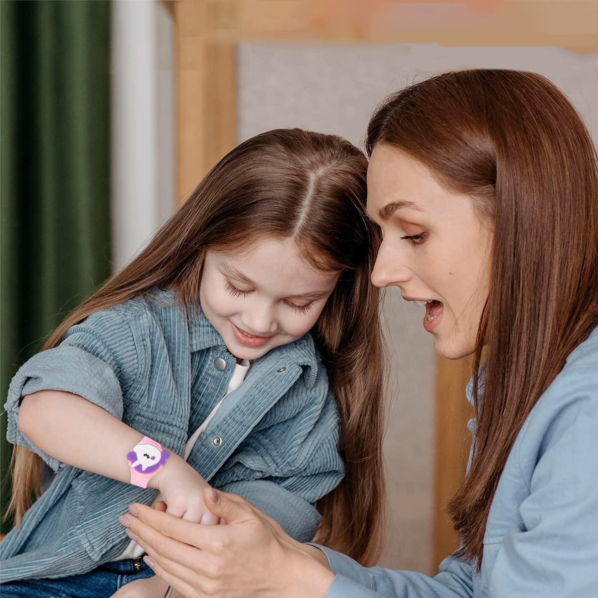 (6-tlg. Set) Apple AirTag Silikon Armband für Kinder mit Anhänger (Gelenkumfang 125-170mm) - Grün