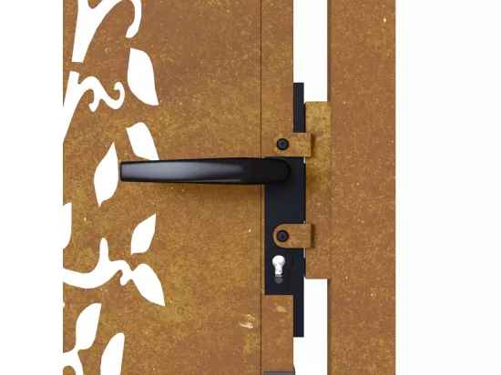 Portail de jardin 105x130 cm acier corten conception de l'arbre