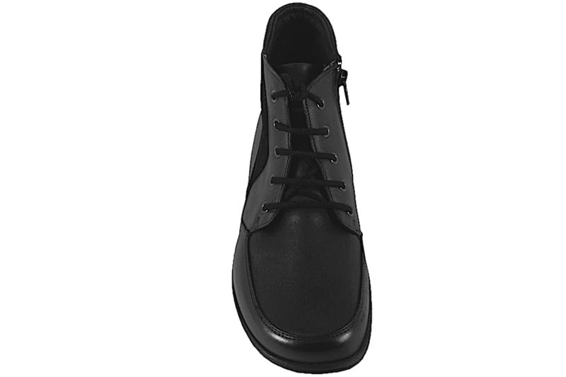NEW FEET STØVLET I SORT GLAT LÆDER