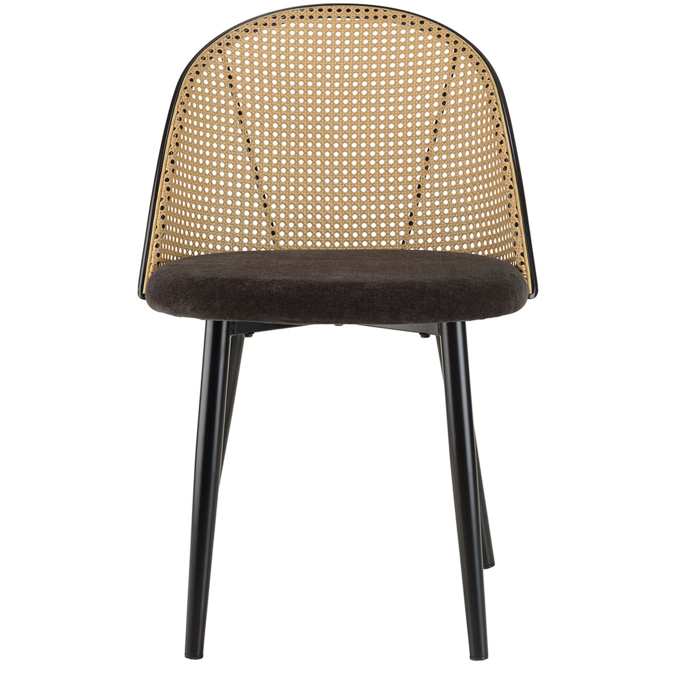 Macabane 2 Chaises Léa noires - 51x60x78 cm