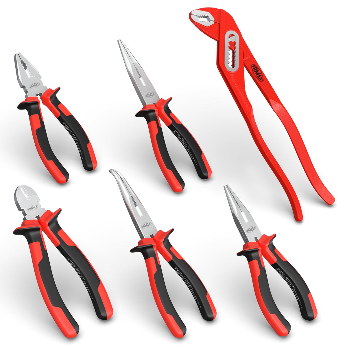 FAMEX tangenset, hoge kwaliteit, 6-delige set