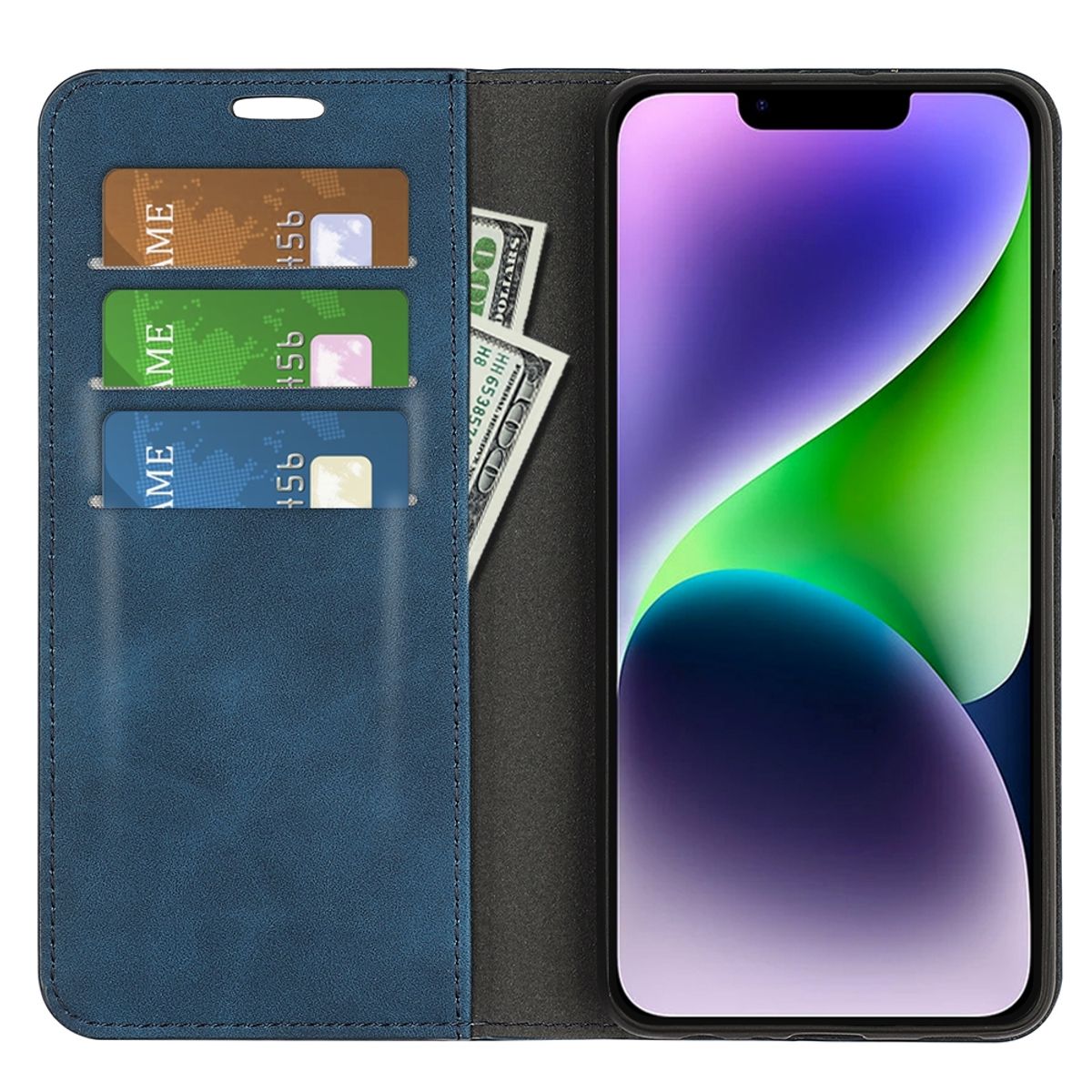Hülle Handy Schutz für Apple iPhone 15 Plus Case Cover Klapp Tasche Wallet Etuis