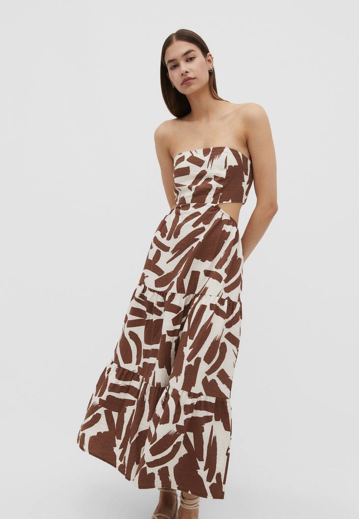 Vestido midi estampado