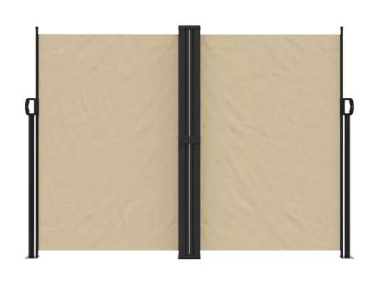 Auvent latéral rétractable beige 180x1200 cm