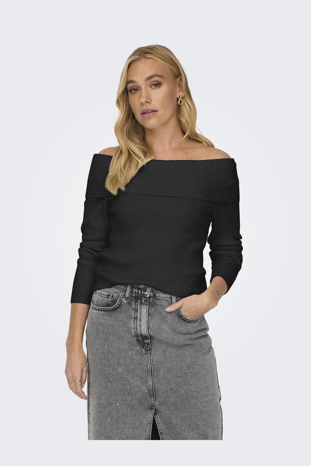 Only Onlkatia Ls Off Shoulder Knt Nca 4435584 black