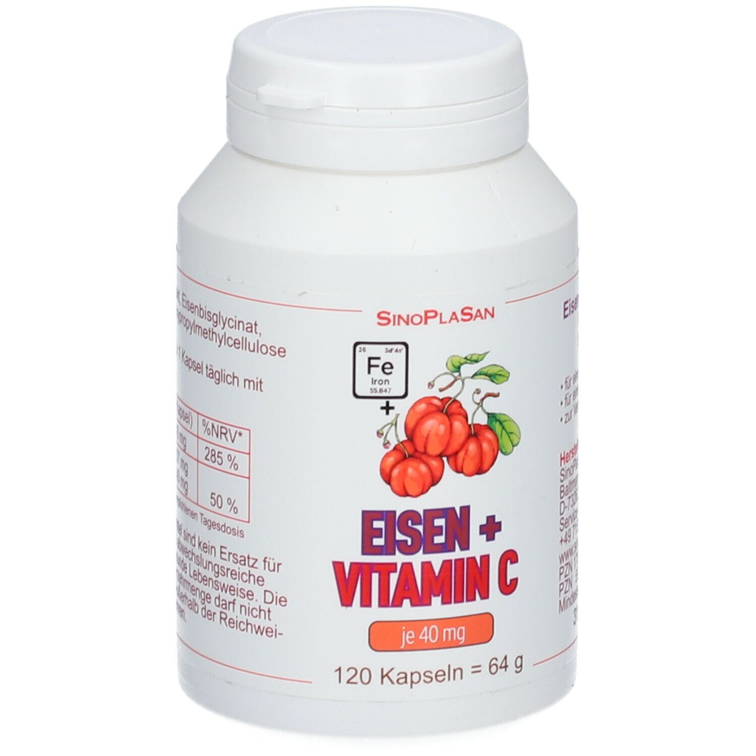 SinoPlasan Eisen 40 mg + Vitamin C 40 mg