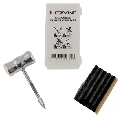 Kit Réparation Tubeless Lezyne Classic Tubeless Kit   5 Mèches