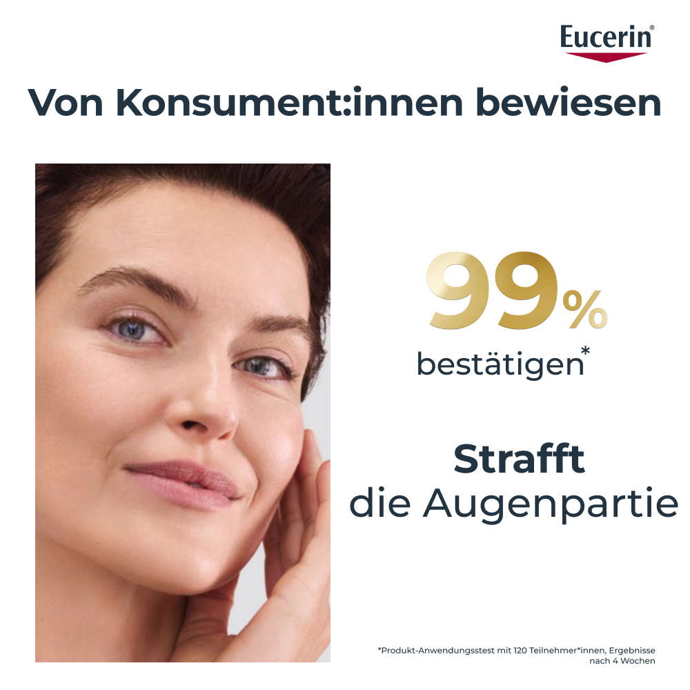 EUCERIN HYALURON-FILLER + ELASTICITY Augenpflege<br>15 ml, Tube, LSF20