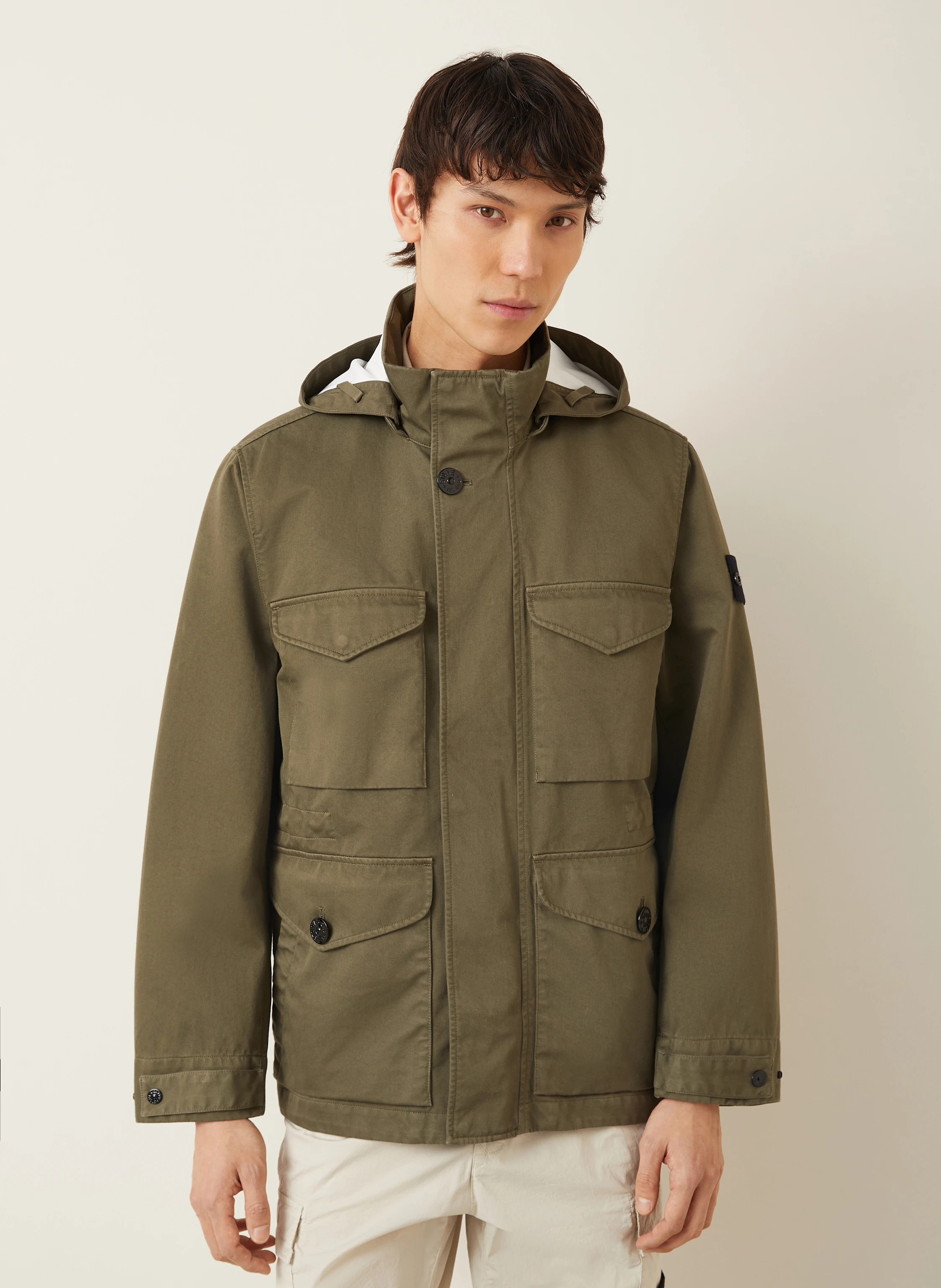 STONE ISLAND Parka mit abnehmbarer Kapuze