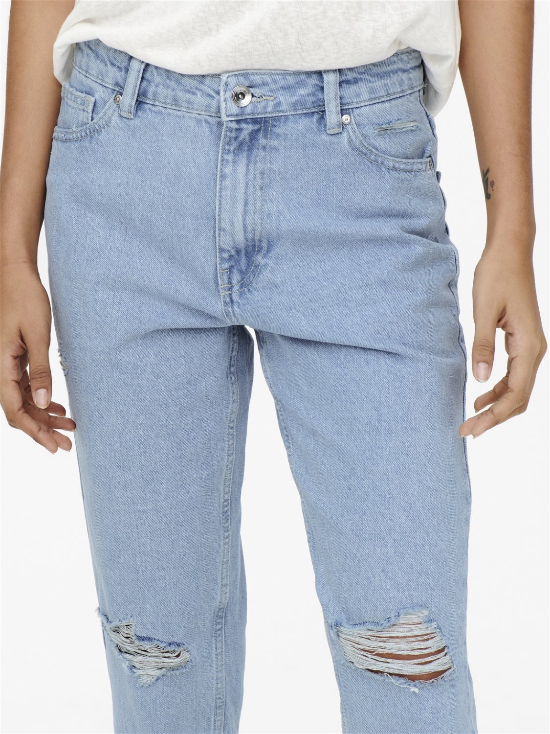 ONLJAGGER Hohe Taille Hohe Taille Jeans Light Blue Denim