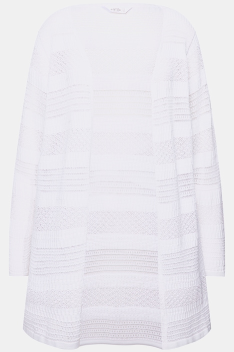 Strickjacke, Kimono-Style, Langarm